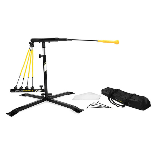 Hurricane Category 4 Batting Trainer, Solo Swing Trainer for Baseball & Softball Tee Practice