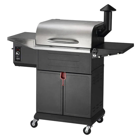 ZPG-600D3E 8-in-1 Pellet Grill & Smoker, 572 sq.in., Porcelain-Coated Steel, Smoke Color