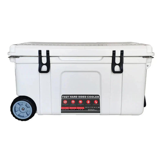 79 Quart Rolling Ice Chest Cooler Camping Insulated Lockable