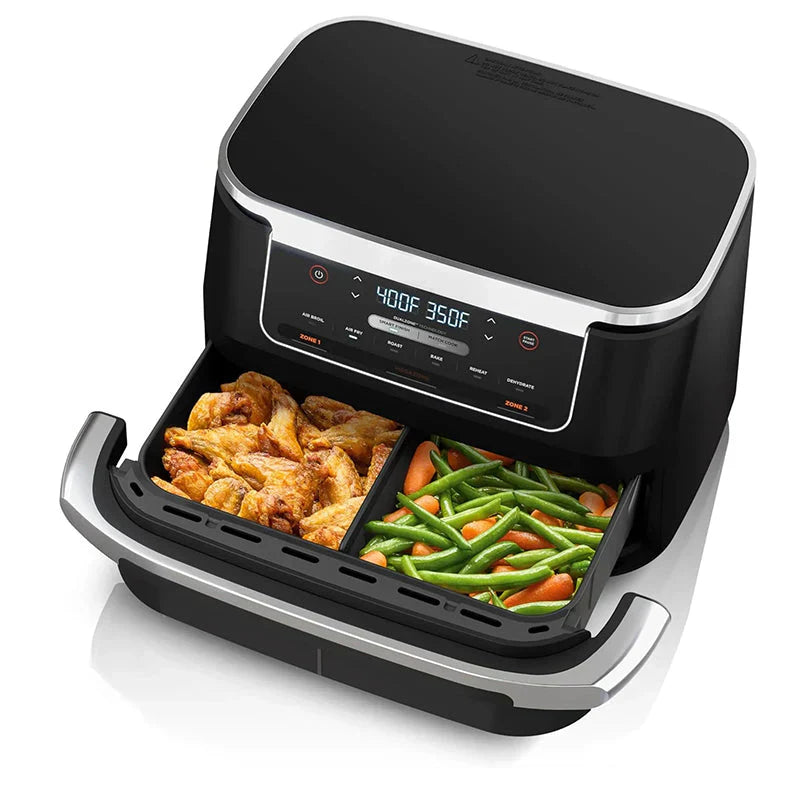 DZ401 Foodi 10 Quart 6-in-1 DualZone XL 2-Basket Air Fryer with 2 Independent Frying Baskets