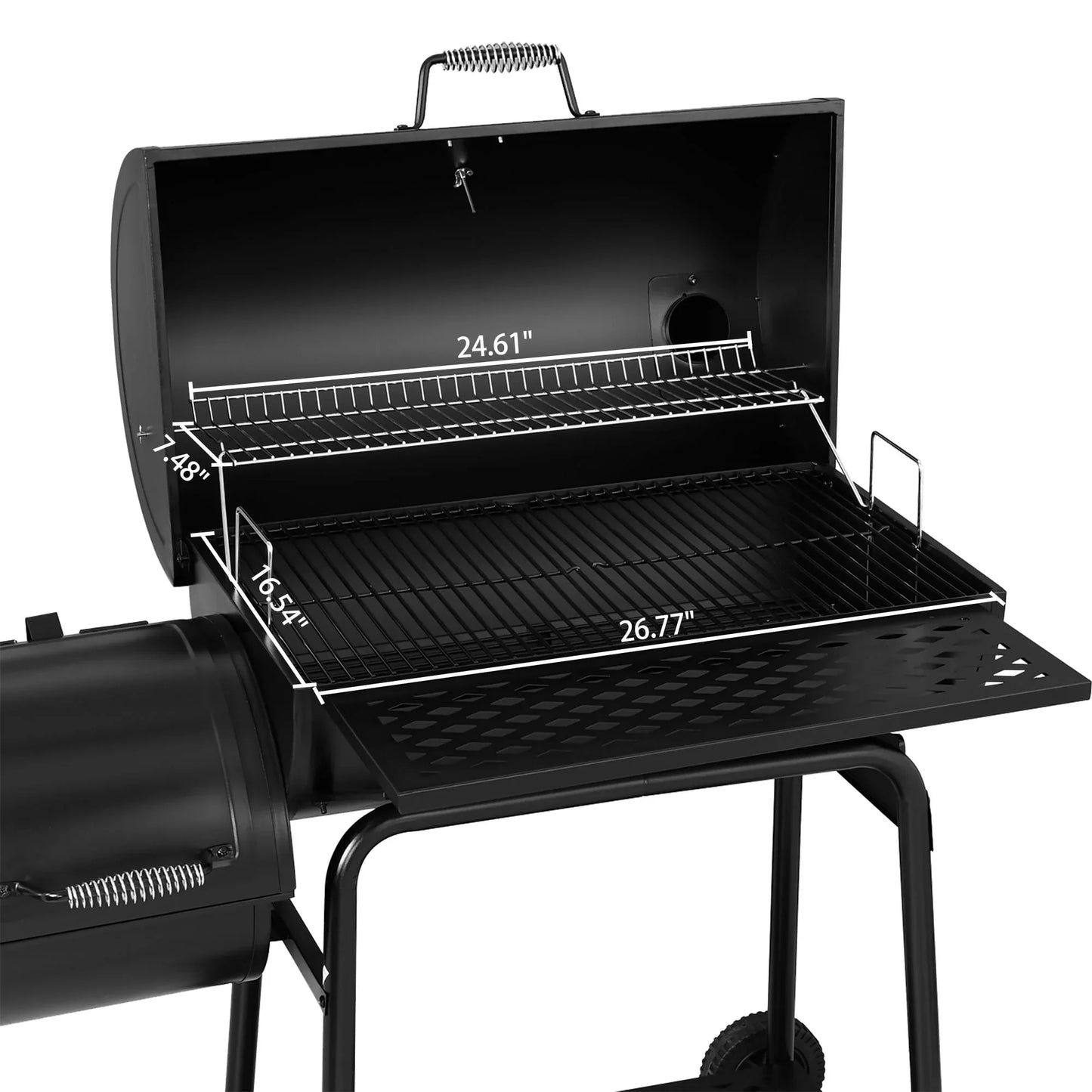CC1830FG, Charcoal Grill with Offset Smoker with High Heat-Resistant BBQ Gloves