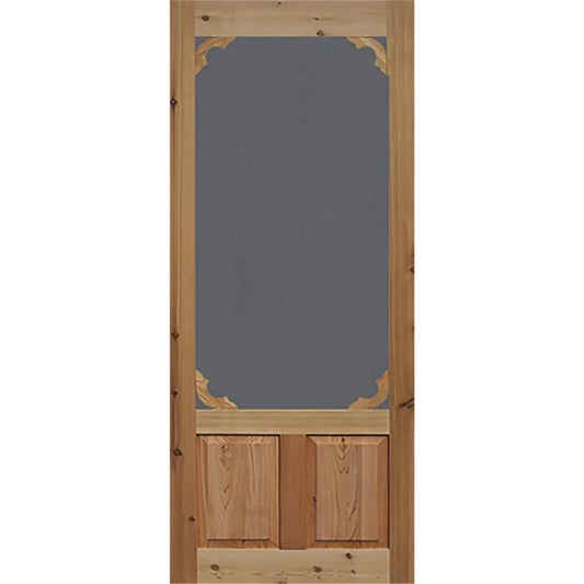 Bay 36 in. x 80 in. Woodland Cedar Screen Door