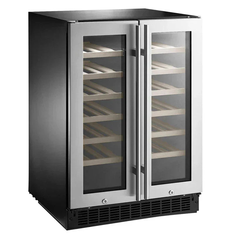 42-Bottle or 128-Can Dual Zone Wine and Beverage Cooler with Glass Do