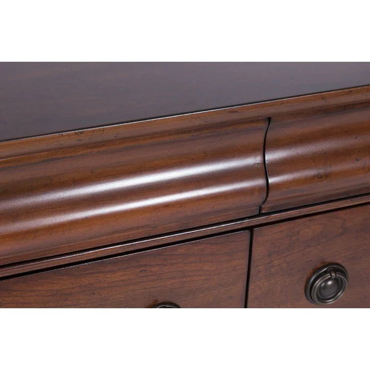 8 Drawer 64'' W Double Dresser With Mirror