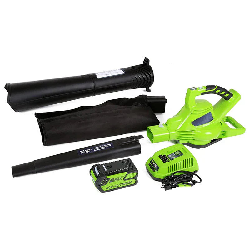 40V 185 MPH Variable Speed Cordless Leaf Blower/Vacuum, 4.0Ah Battery and Charger Included 24322