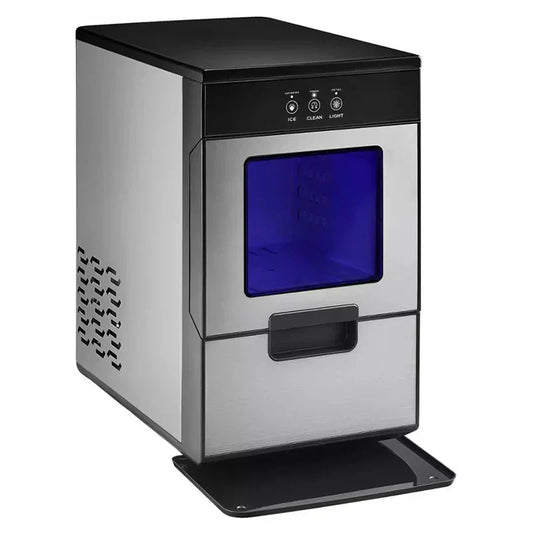 44 Lb. Portable Nugget Icemaker with Auto Shut-Off - Stainless steel