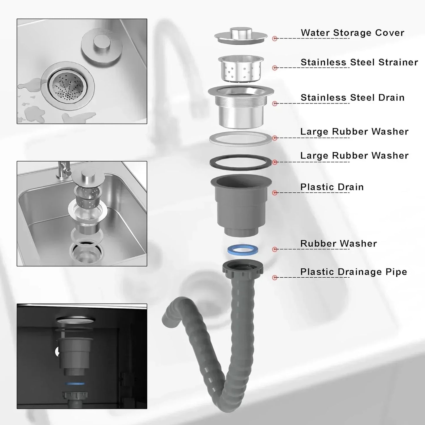Outdoor Grill Table with Stainless Steel Sink - Metal Grill Cart Kitchen Island