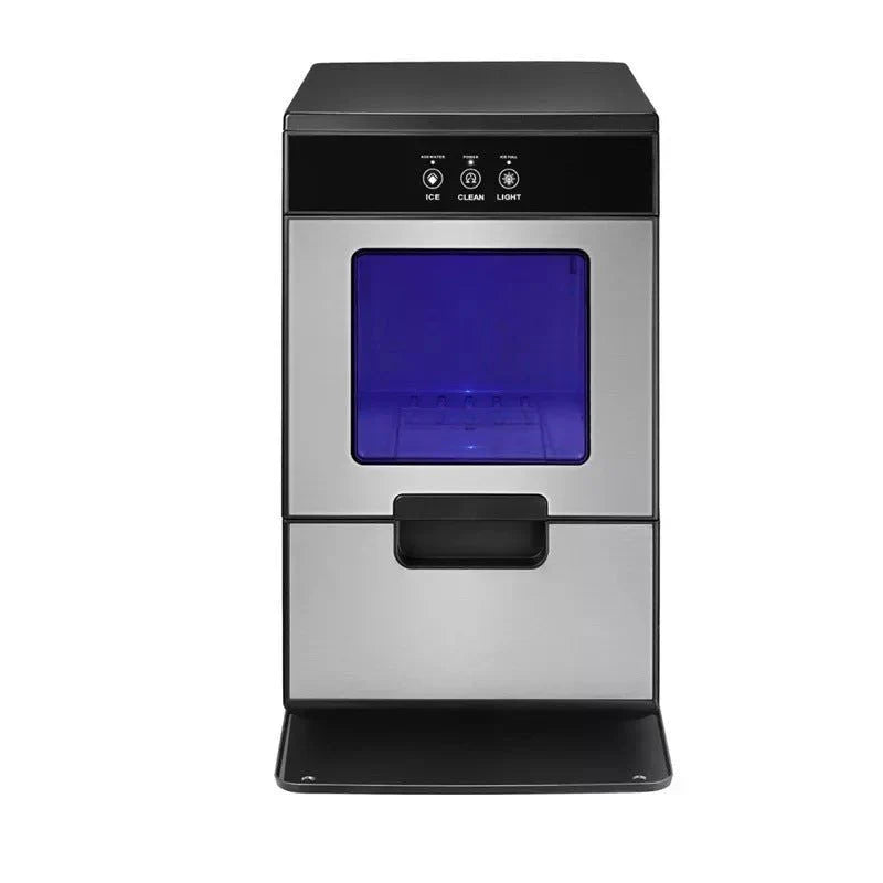 44 Lb. Portable Nugget Icemaker with Auto Shut-Off - Stainless steel