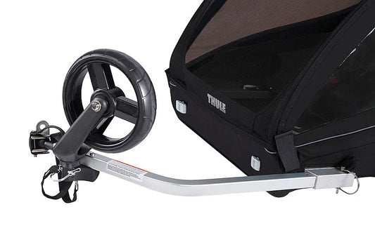 2-Seat Bicycle Trailer and Stroller – Black