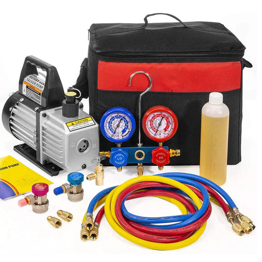 71097 3CFM 1/4 HP Vacuum Pump HVAC Refrigeration AC Manifold Gauge