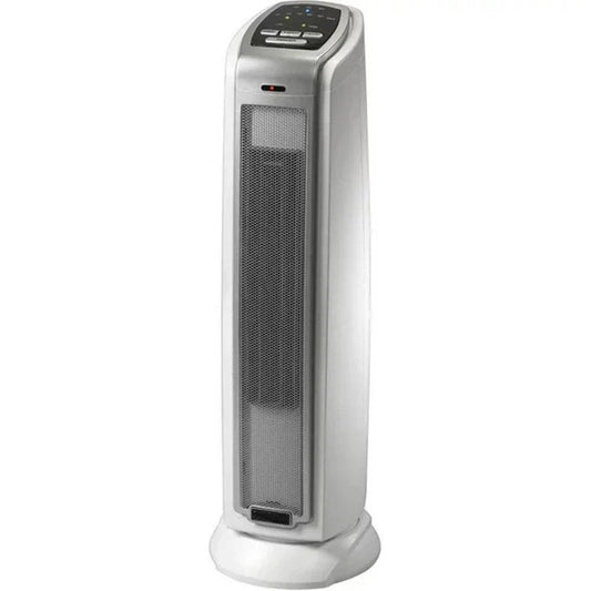Oscillating Ceramic Tower Heater, Silver