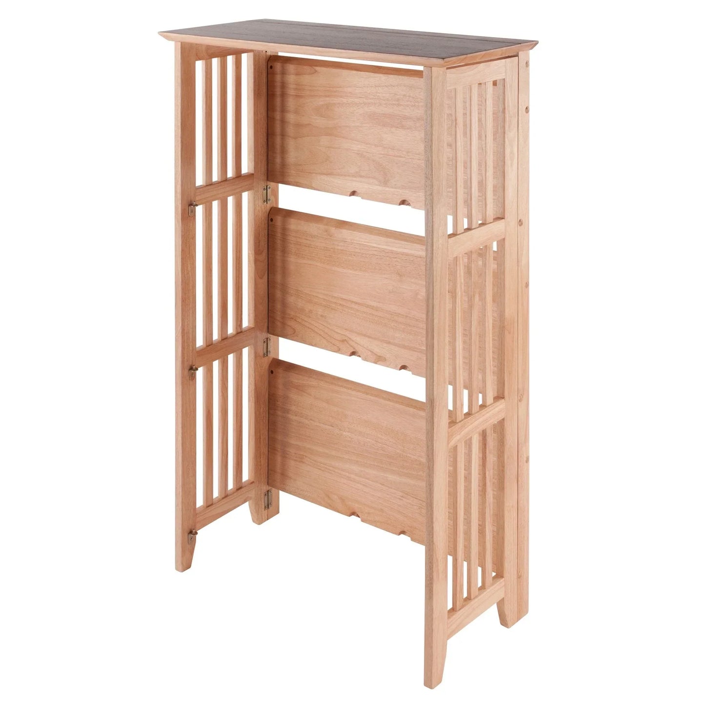 3-Section Foldable Shelf, Natural Finish