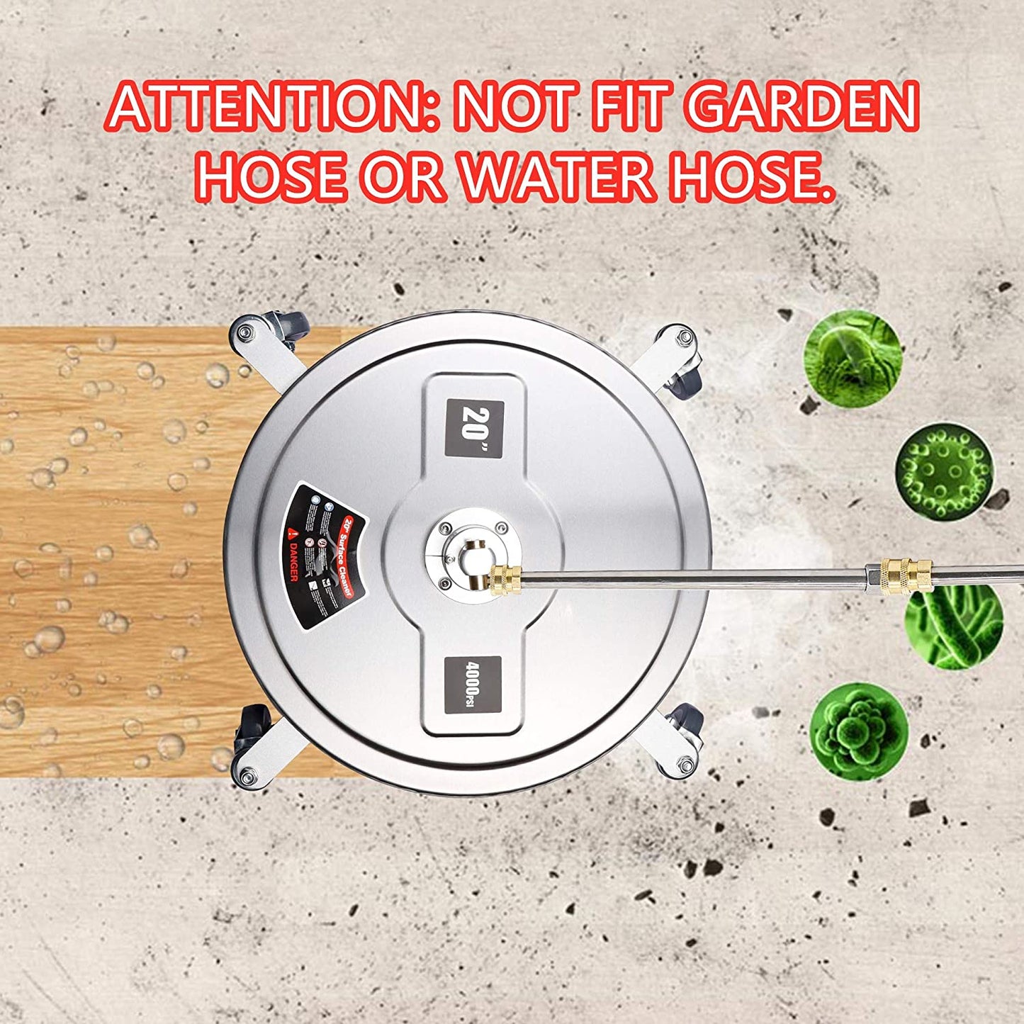 Stainless Steel Housing 1 4 Quick Connector, Power Washer Attachment with 2 Extension Wand, 2 Replacement Nozzles