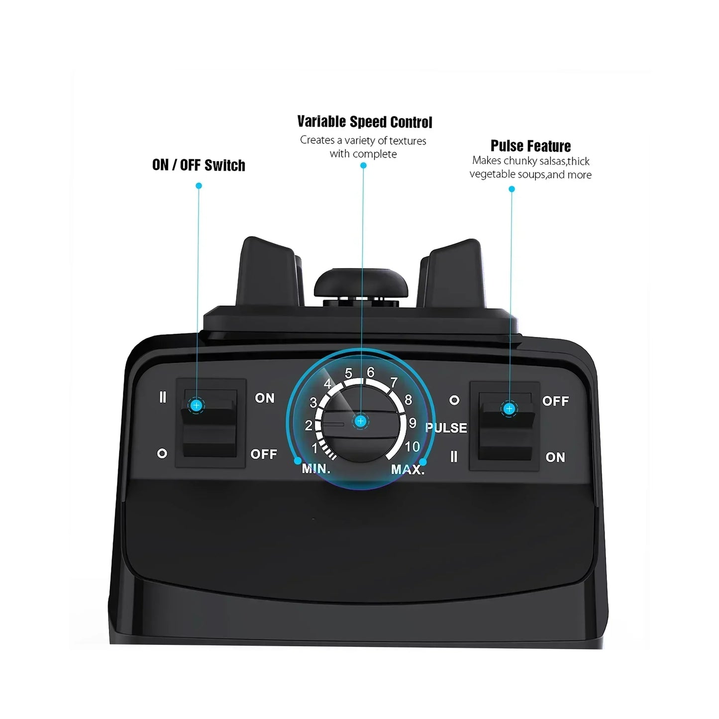 Professional Blender with 1450-Watt Motor & 68 oz Dishwasher-Safe Total Crushing Pitcher, Black