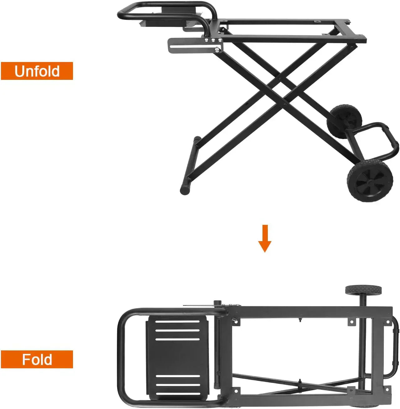 22"/17" Grill - Heavy-Duty Foldable Cart