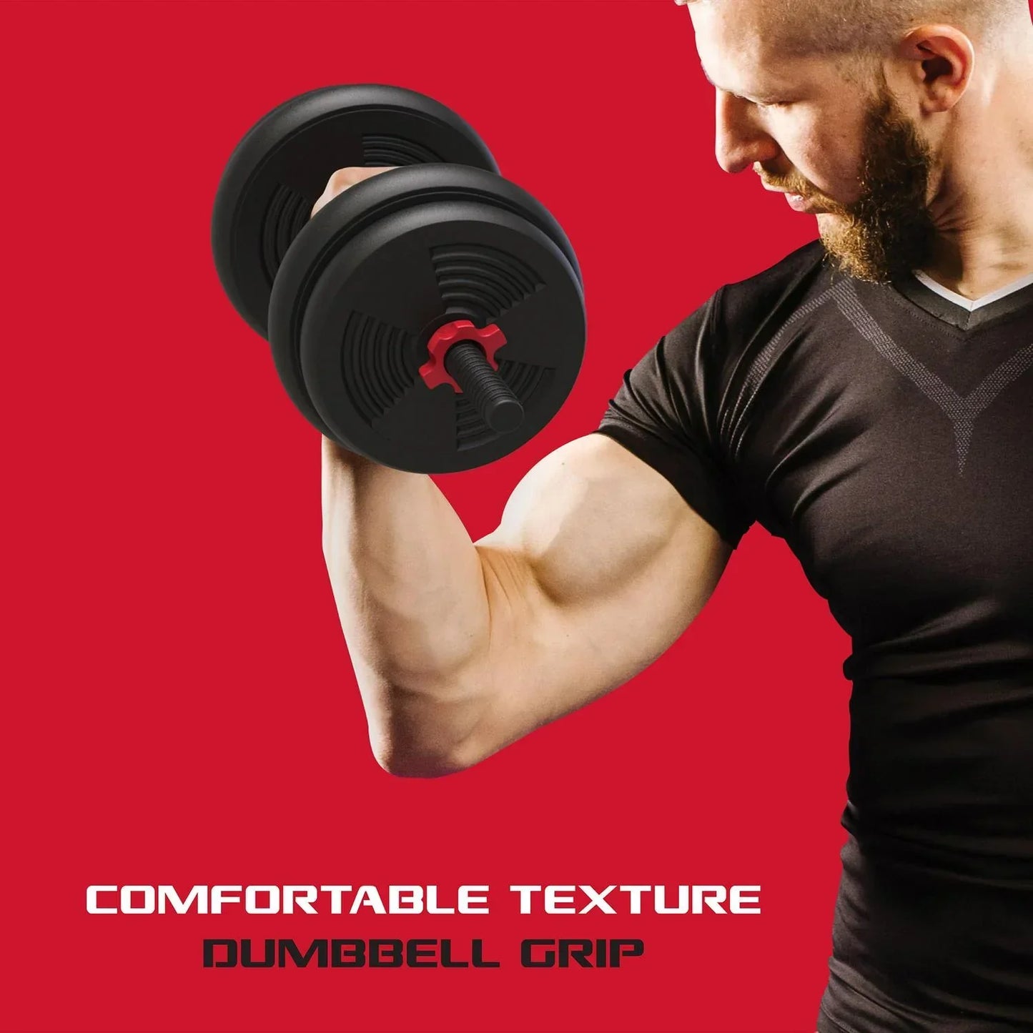 SmartBell Gym, 60lb 4-in-1 Portable Interchangeable Dumbbell, Barbell, and Kettlebell Set with Adjustable Weights,