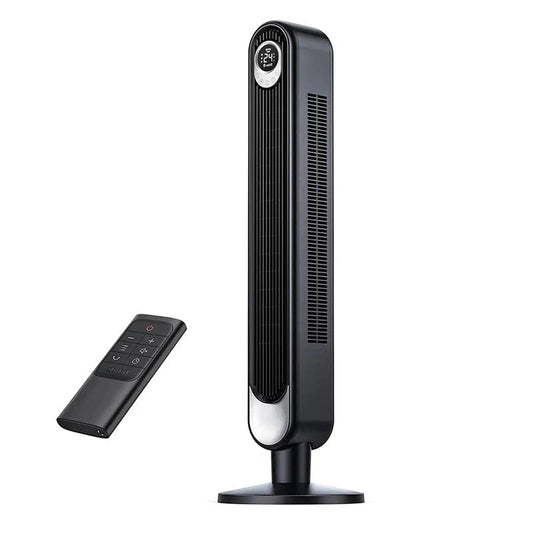 106cm Tower Fan with Remote. Floor Fan Oscillating 90 Powerful Fan 6 Speeds. Quiet Bladeless Cooling Fan
