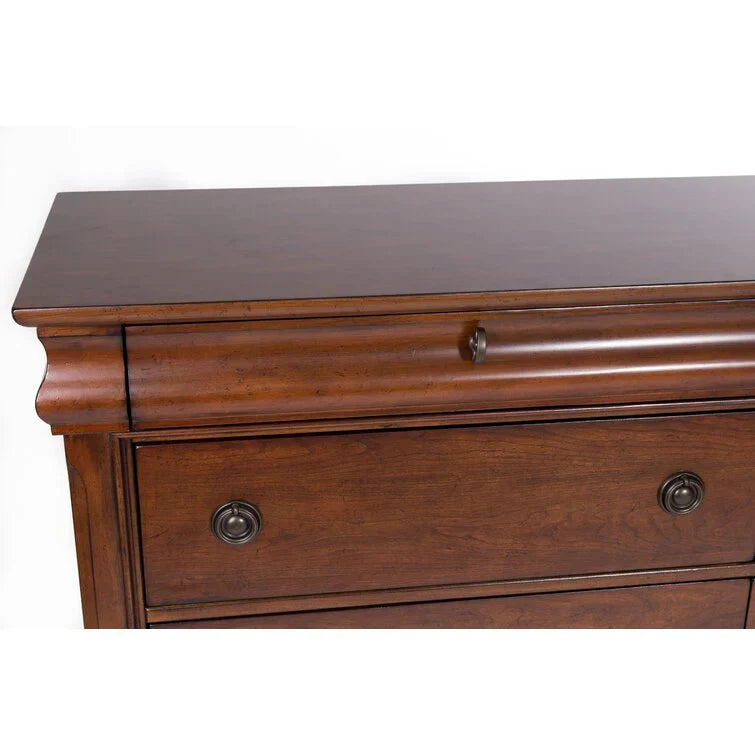 8 Drawer 64'' W Double Dresser With Mirror