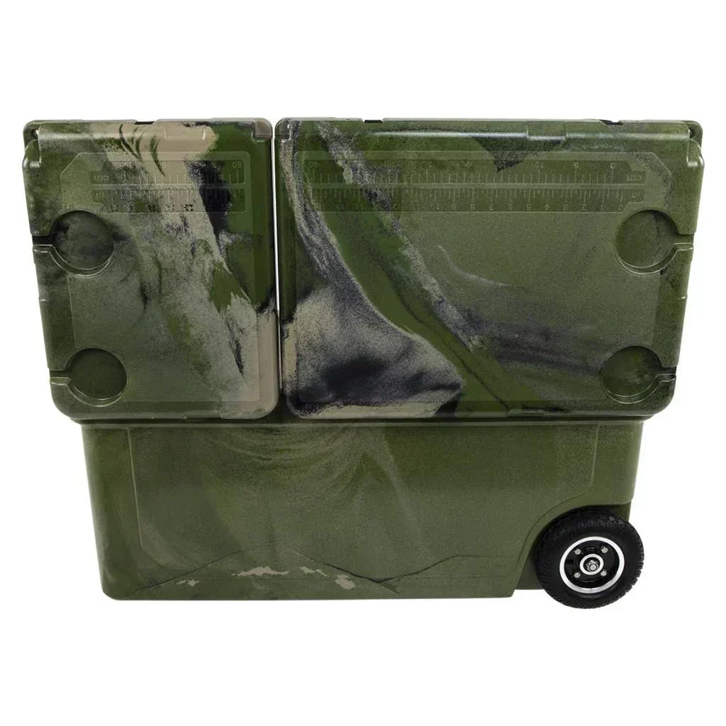 75 Quart Pioneer Dual Compartment Insulated Cooler w/ Wheels Forest Camo