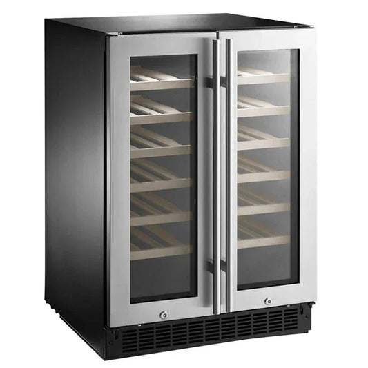 42-Bottle or 128-Can Dual Zone Wine and Beverage Cooler with Glass Do