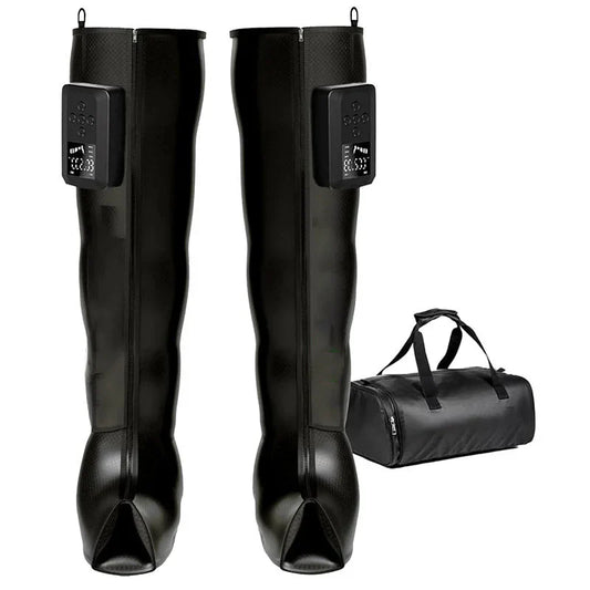 Air Compression Recovery System, Cordless Leg Massager for Circulation, Rechargeable Recovery Boots for Improved Circulation & Lymphatic Drainage