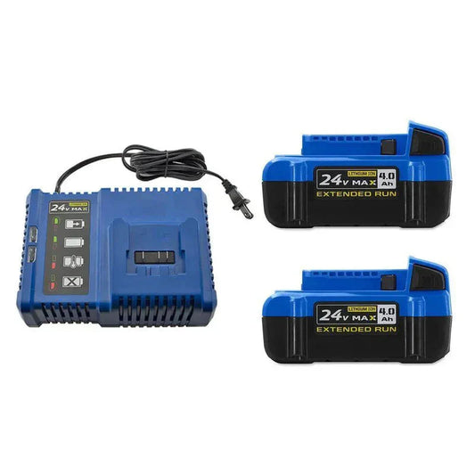 24-Volt Max 2-Pack 4 Amp-Hour Lithium Power Tool Battery Kit (Charger Included)