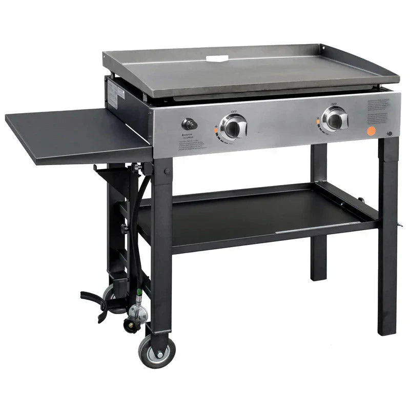 2-Burner 28" Griddle Cooking Station with Stainless Steel