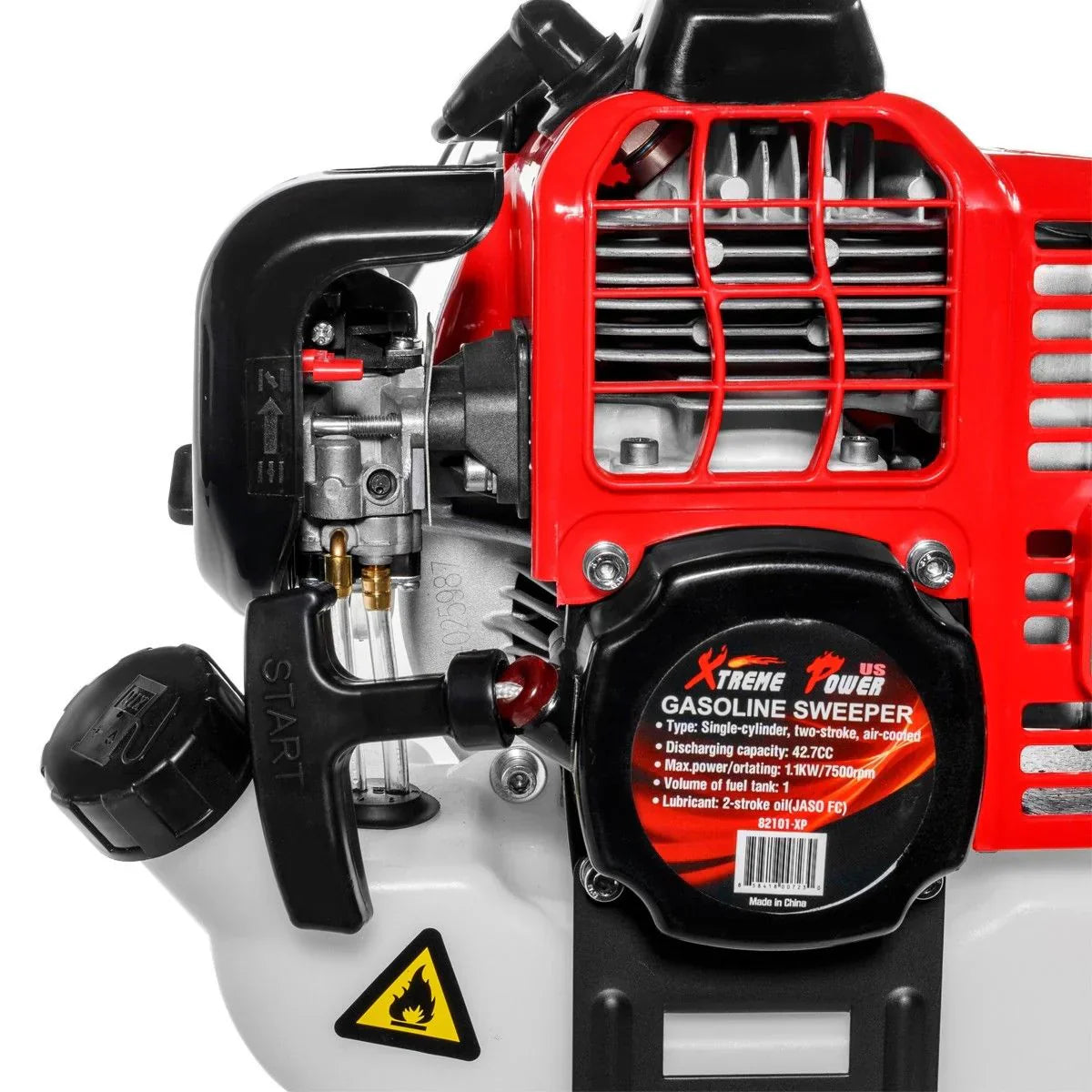 82101 Heavy Duty 1.6HP Power Sweeper 24" Gas Powered Broom Snow Dirt