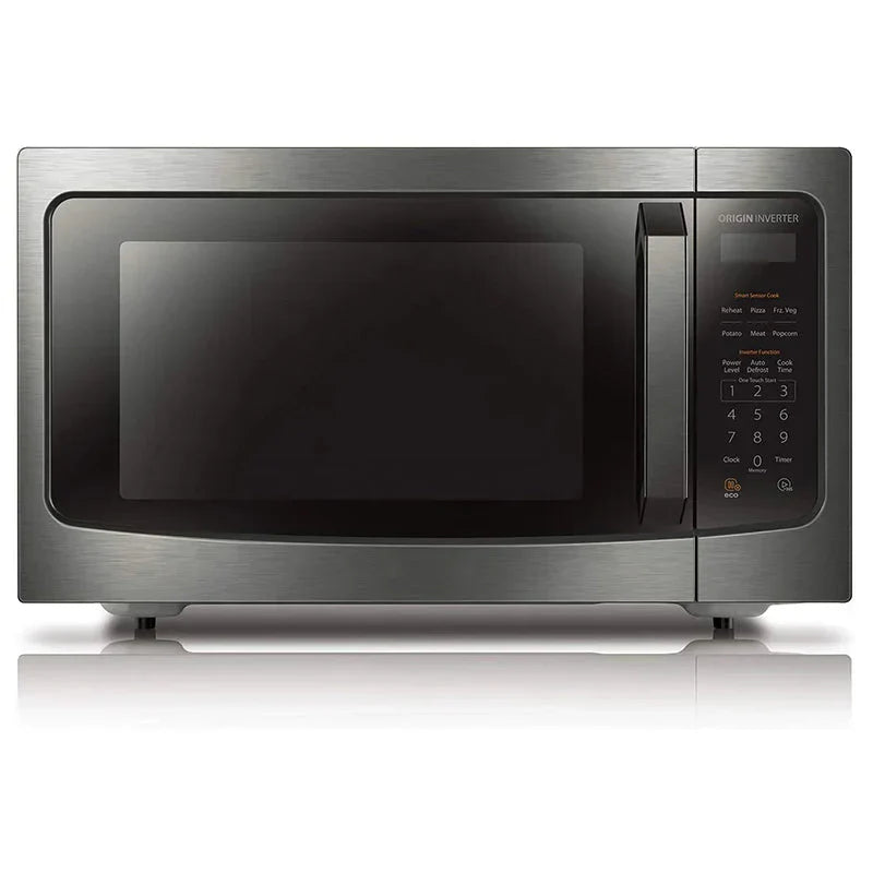 Air Fryer Combo 8-in-1 Countertop Microwave Oven, with Convection, Broil, Odor Removal Mode, 12.4" Position Memory Turntable, Child-Lock, 1.0 Cu.ft, Black Stainless Steel, ML2-EC10SA(BS)