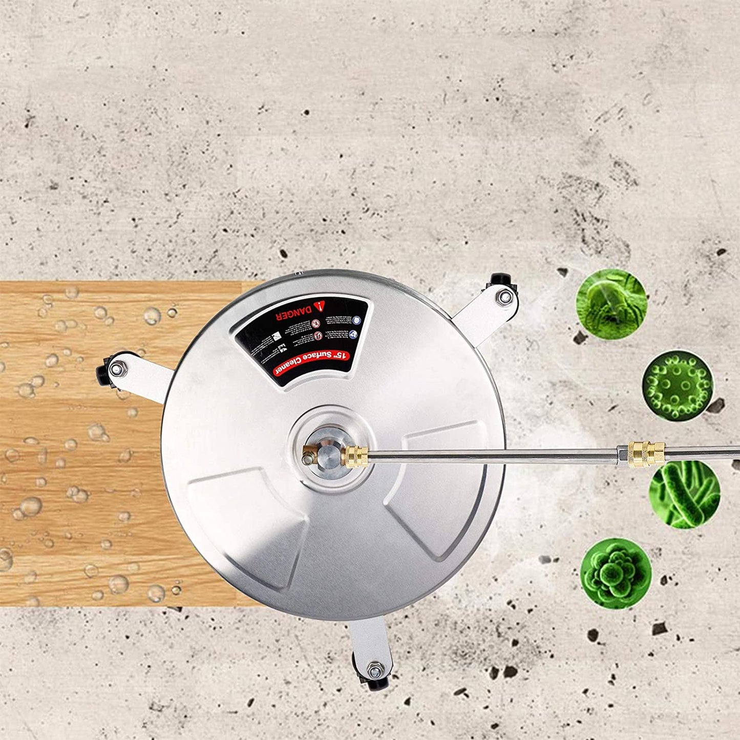 Stainless Steel Housing 1 4 Quick Connector, Power Washer Attachment with 2 Extension Wand, 2 Replacement Nozzles