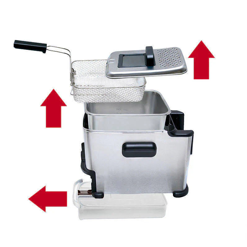 Stainless Steel 1.8 LITER Clean Deep Fryer