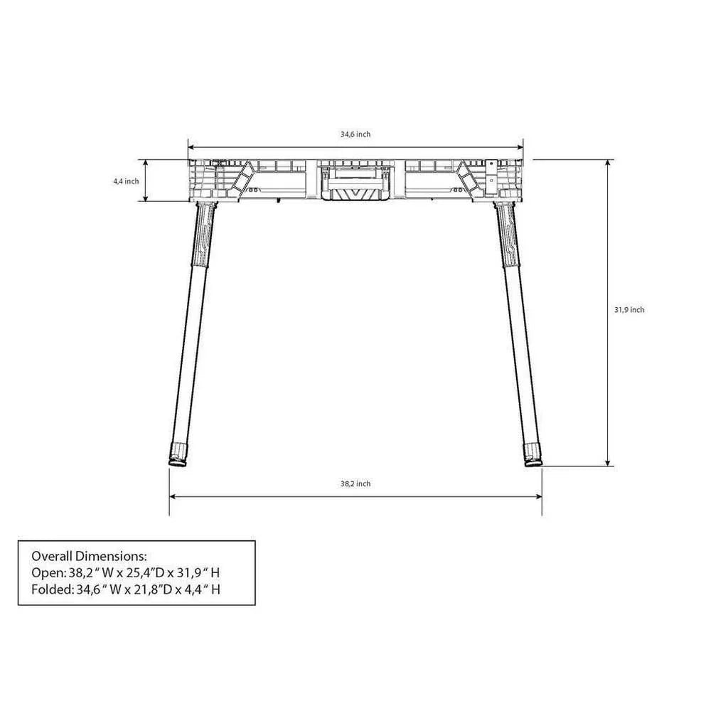1.8 ft. x 3 ft. Portable Jobsite Workbench