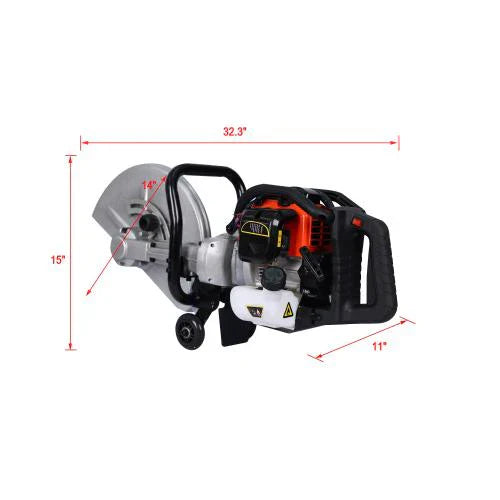 14 Inch 52Cc 2 Stroke Gas Powered Concrete Cut Off Saw Gasoline Grinder Without Blade
