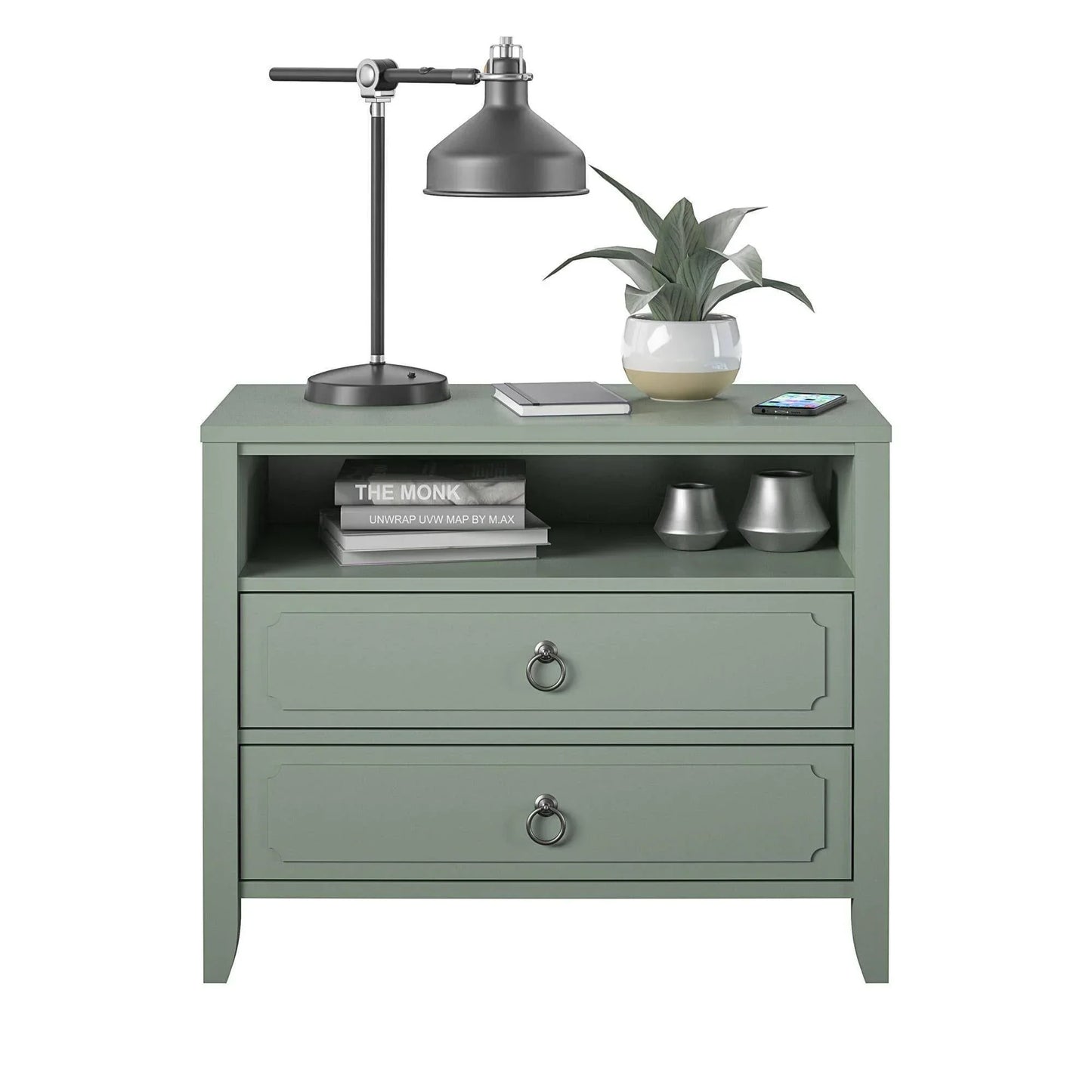 Drawer Nightstand, Green