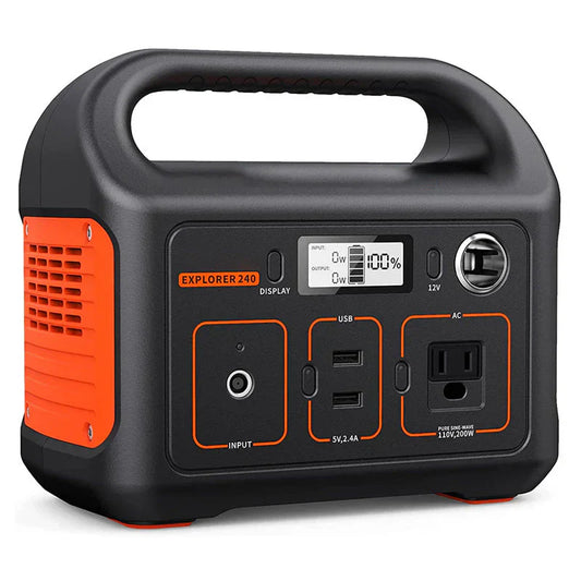 Portable Power Station Explorer 240, 240Wh Backup Lithium Battery, 110V 200W Pure Sine Wave AC Outlet, Solar Generator