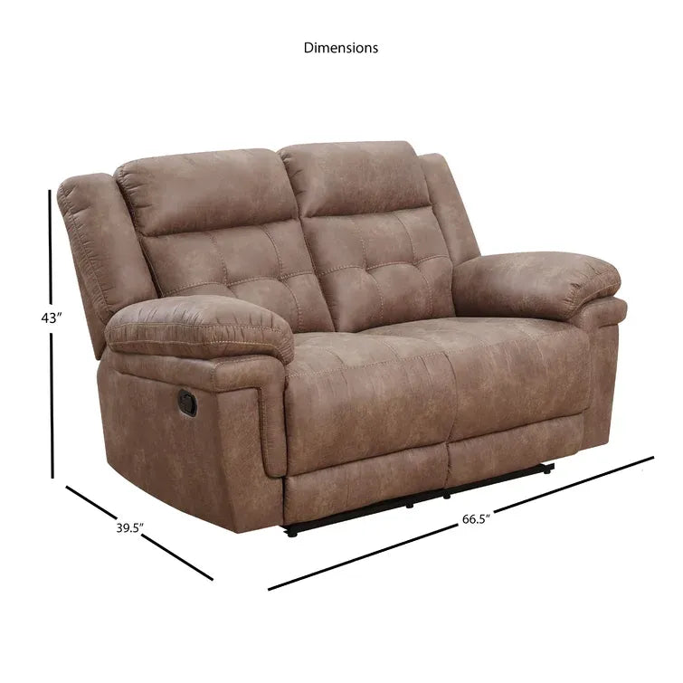 66'' Pillow Top Arm Reclining Loveseat