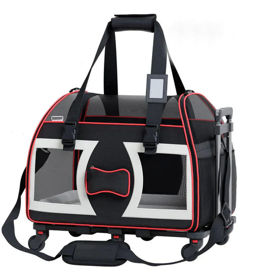 Bone Cruiser PRO Pet Carrier with Removable Wheels and Double Telescopic Handle