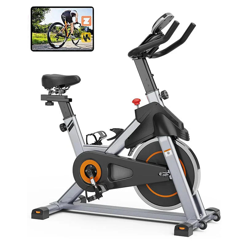 Indoor Cycling Bike Brake Pad/Magnetic Stationary Bike - Cycle Bike with Tablet Mount & Comfortable Seat Cushion