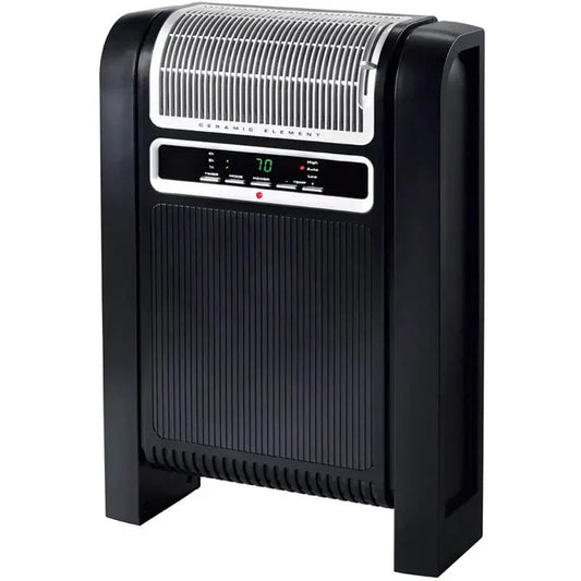 1500W Portable Digital Control Cyclonic Ceramic Space Heater, Black